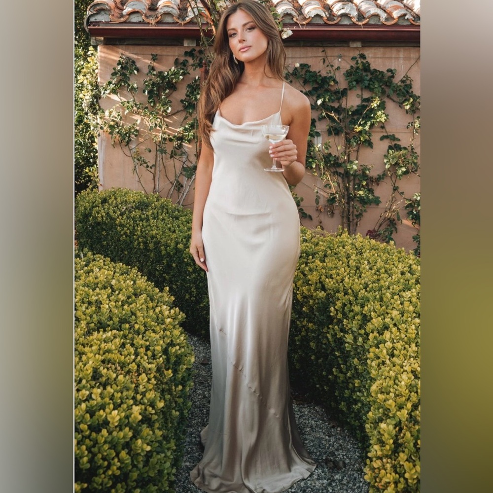 Show Me Your MuMu Cream Maxi Dress - Picture 4 of 6
